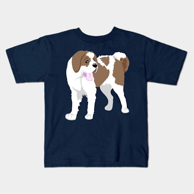 Saint Bernard Kids T-Shirt by allthelovenpups